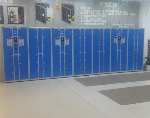 蓝色人脸识别存包柜 蓝色人脸识别存包柜